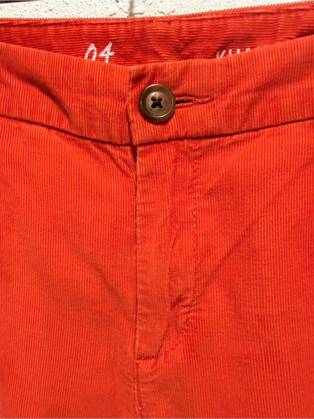 GAP  Bright Coral‎ Straight Leg corduroy Khakis 4 - Picture 7 of 10